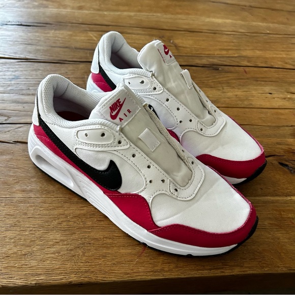 Nike Air Force 1 AF1 white shoes sneakers court white pink black worn once 6 W - Picture 5 of 13